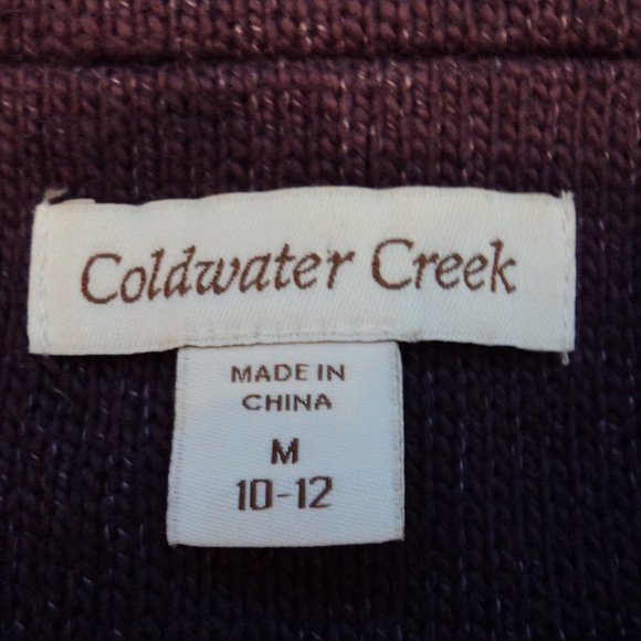Coldwater Creek Woman's Medium 10/12 Purple Vest Zipper Front Stand Up Collar - Picture 9 of 9